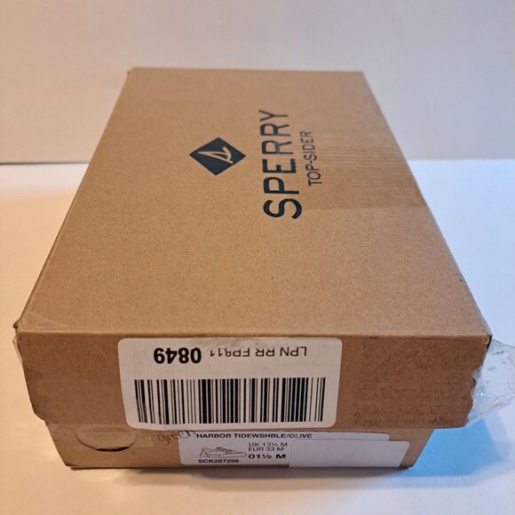 Sperry Unisex Child Harbor Tide Washable Sneaker Olive Green Kids Size 1.5 M US - Picture 2 of 14